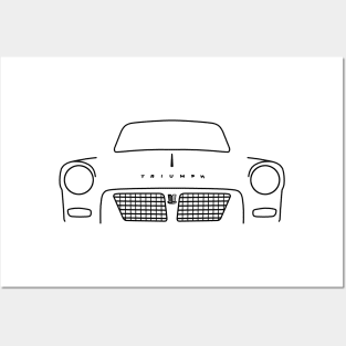 Triumph Herald classic car outline graphic (black) Posters and Art
